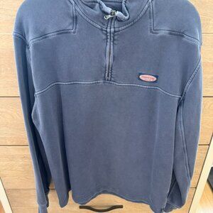 Men's Vineyard Vines, Blue 1/4 Zip Pullover Sweatshirt, M, Great Basic